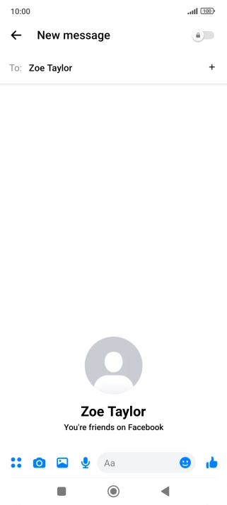 Press the text input field.