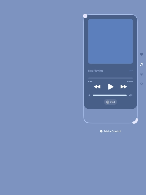 Press the remove icon on the required function to remove it from Control Centre. Press the remove icon on the required function to remove it from Control Centre.