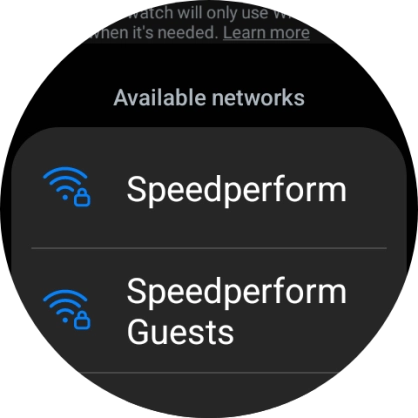 Press the required Wi-Fi network. Press the required Wi-Fi network.