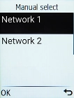 Select the required network.