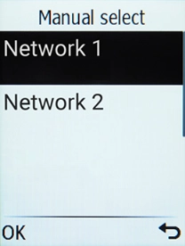 Select the required network.