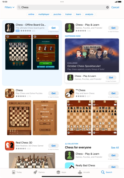Press the required app. Press the required app.