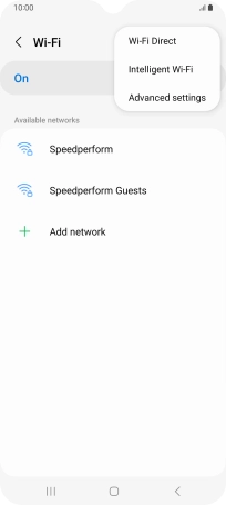 Press Intelligent Wi-Fi. Press Intelligent Wi-Fi.