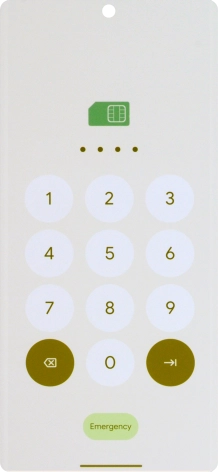 Key in a new four-digit PIN and press arrow right.