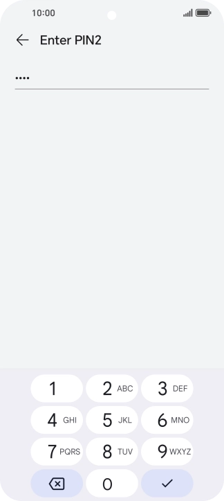 Press the confirm icon.