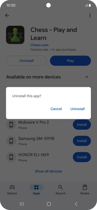 Press Uninstall. Press Uninstall.