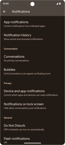 Press App notifications.