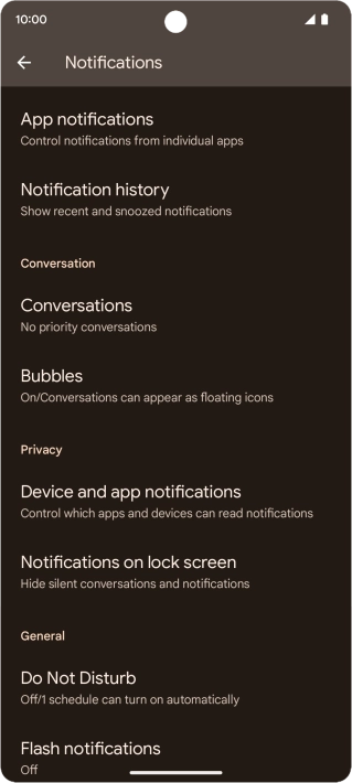Press App notifications.