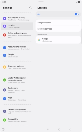Press App permissions. Press App permissions.