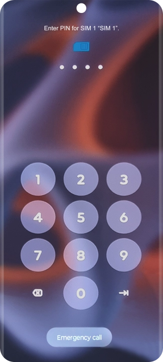 If your SIM is locked, key in your PIN and press the confirm icon. If your SIM is locked, key in your PIN and press the confirm icon.