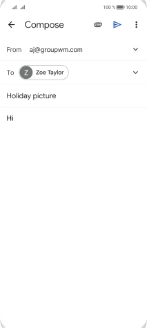 Write the required text and press the send icon.