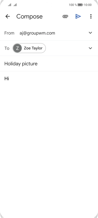 Write the required text and press the send icon.