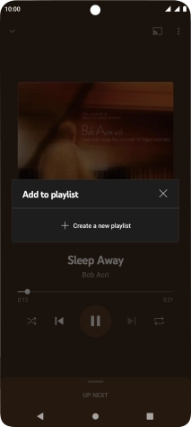 Press Create a new playlist. Press Create a new playlist.
