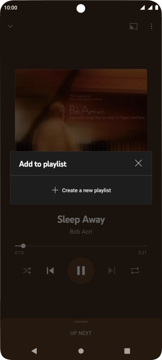 Press Create a new playlist. Press Create a new playlist.