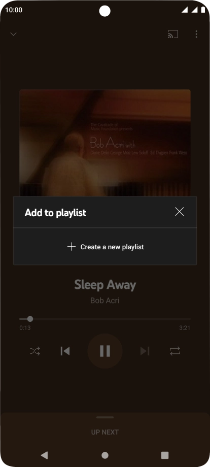 Press Create a new playlist. Press Create a new playlist.