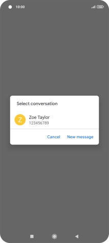 Press New message. Press New message.
