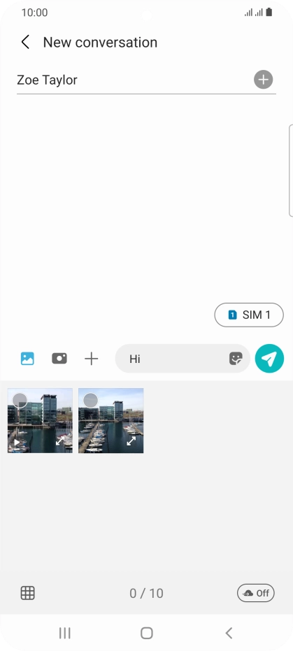 Press the gallery icon and go to the required folder.
