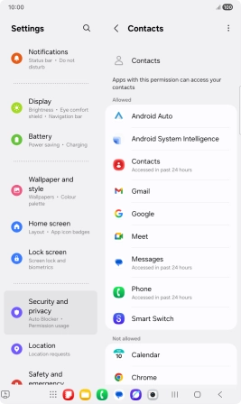 Press the required app. Press the required app.