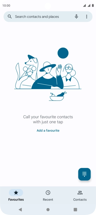 Press the keypad icon. Press the keypad icon.