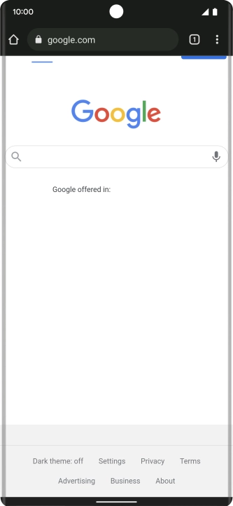 Press the menu icon.