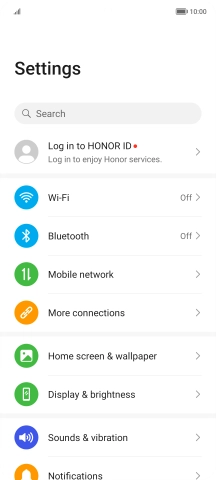 Press Mobile network.