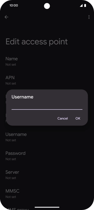 Key in wap and press OK. Key in wap and press OK.