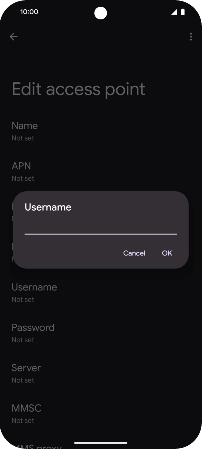 Key in wap and press OK. Key in wap and press OK.