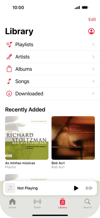 Press Playlists.