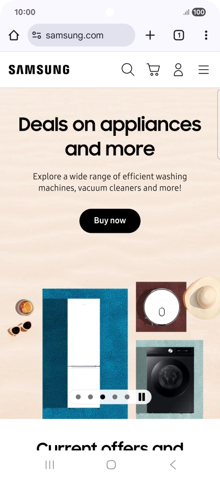 Press the menu icon. Press the menu icon.
