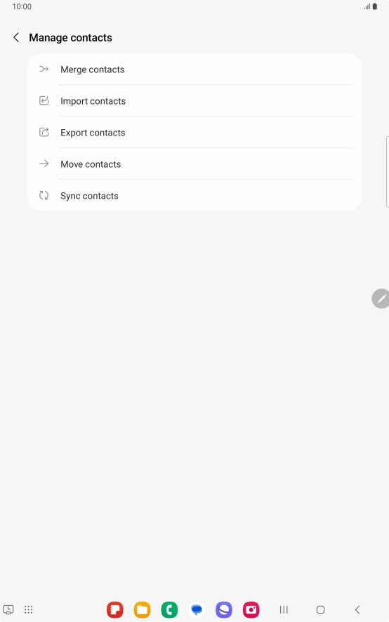 Press Merge contacts. Press Merge contacts.