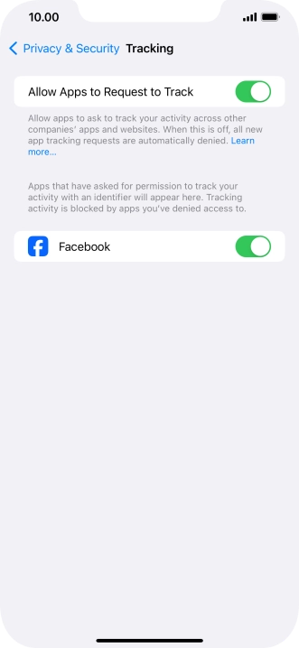 Press the indicator next to 