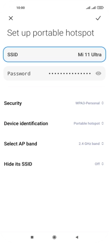 Press Password and key in the required password.