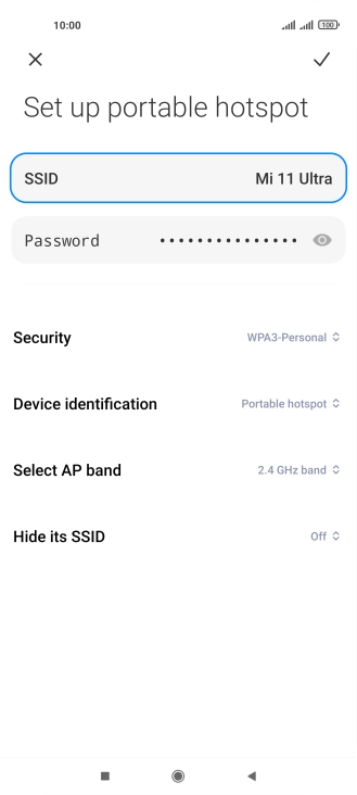 Press Password and key in the required password.