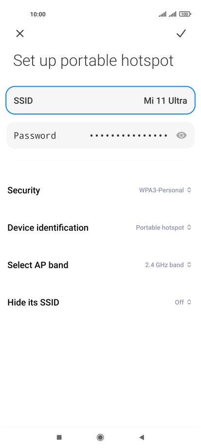 Press Password and key in the required password.