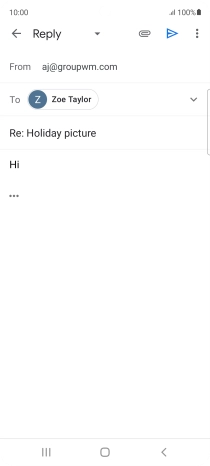 Press the send icon. Press the send icon.