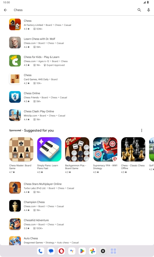 Press the required app. Press the required app.
