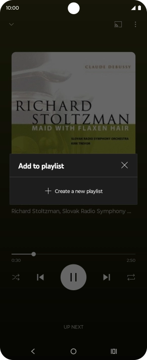 Press Create a new playlist. Press Create a new playlist.