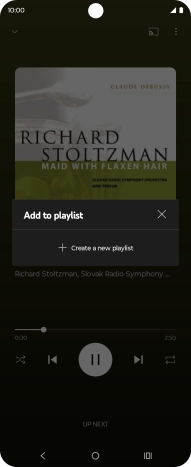 Press Create a new playlist. Press Create a new playlist.