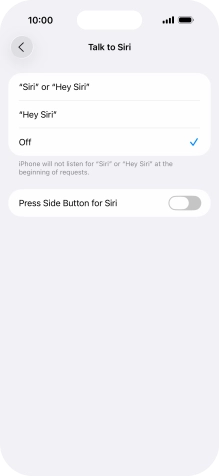 Press the indicator next to 