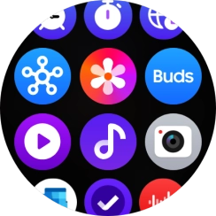 Press the music player icon. Press the music player icon.