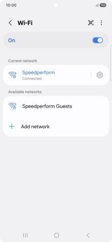 Press the settings icon next to the Wi-Fi network you're connected to.