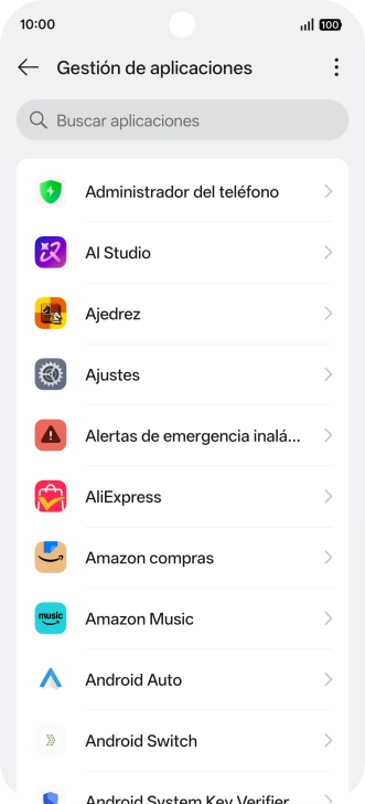 Pulsa la app deseada.