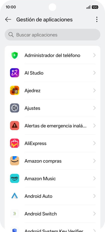 Pulsa la app deseada.