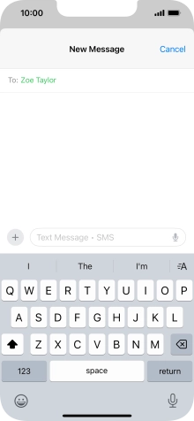 Press the microphone icon and say the required text.