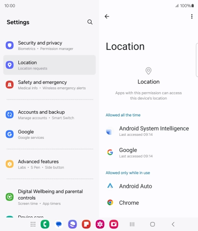 Press the required app. Press the required app.