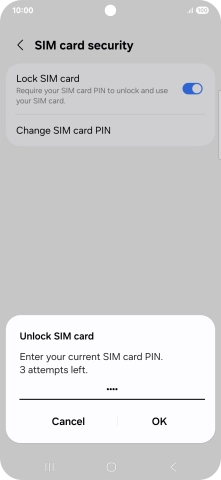 Key in your PIN and press OK.