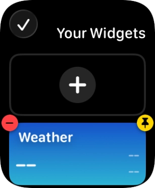Press the add widget icon and go to the required widget. Press the add widget icon and go to the required widget.
