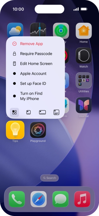 Press Remove App.
