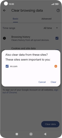 Press Clear.