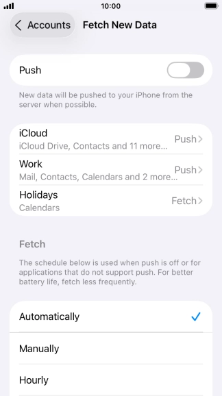 If you turn off the function, press the required setting. If you turn off the function, press the required setting.